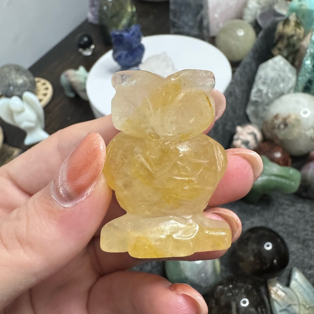Crystal Owl Carving (listing Is For One) - Picture 4 of 5